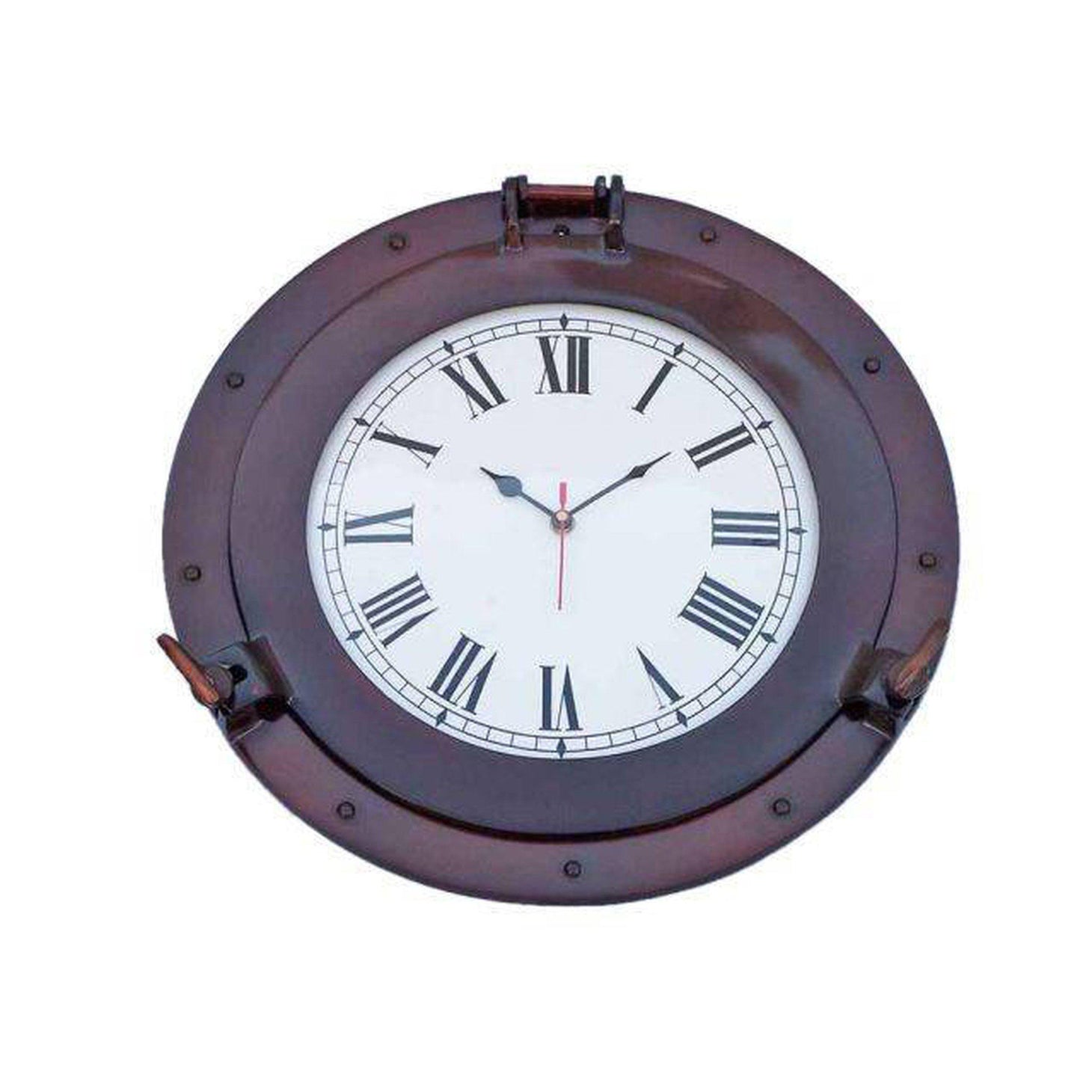 Handcrafted Model Ships Antique Copper Decorative Ship Porthole Clock 17