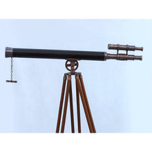 Handcrafted Model Ships Floor Standing Antique Copper with Leather Griffith Astro Telescope 65" ST-0124AC-L