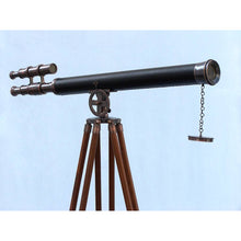Handcrafted Model Ships Floor Standing Antique Copper with Leather Griffith Astro Telescope 65" ST-0124AC-L