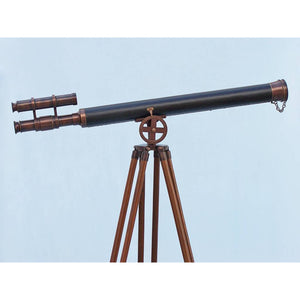 Handcrafted Model Ships Floor Standing Bronzed With Leather Griffith Astro Telescope 65" ST-0124-BZL