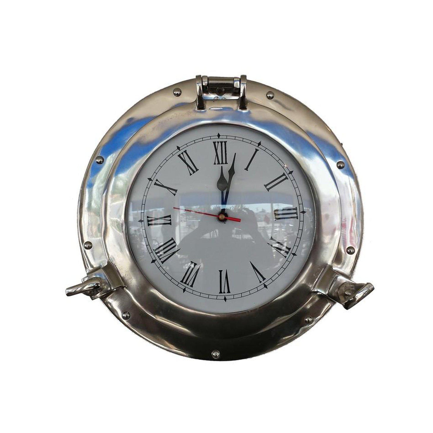 Handcrafted Model Ships Chrome Decorative Ship Porthole Clock 12