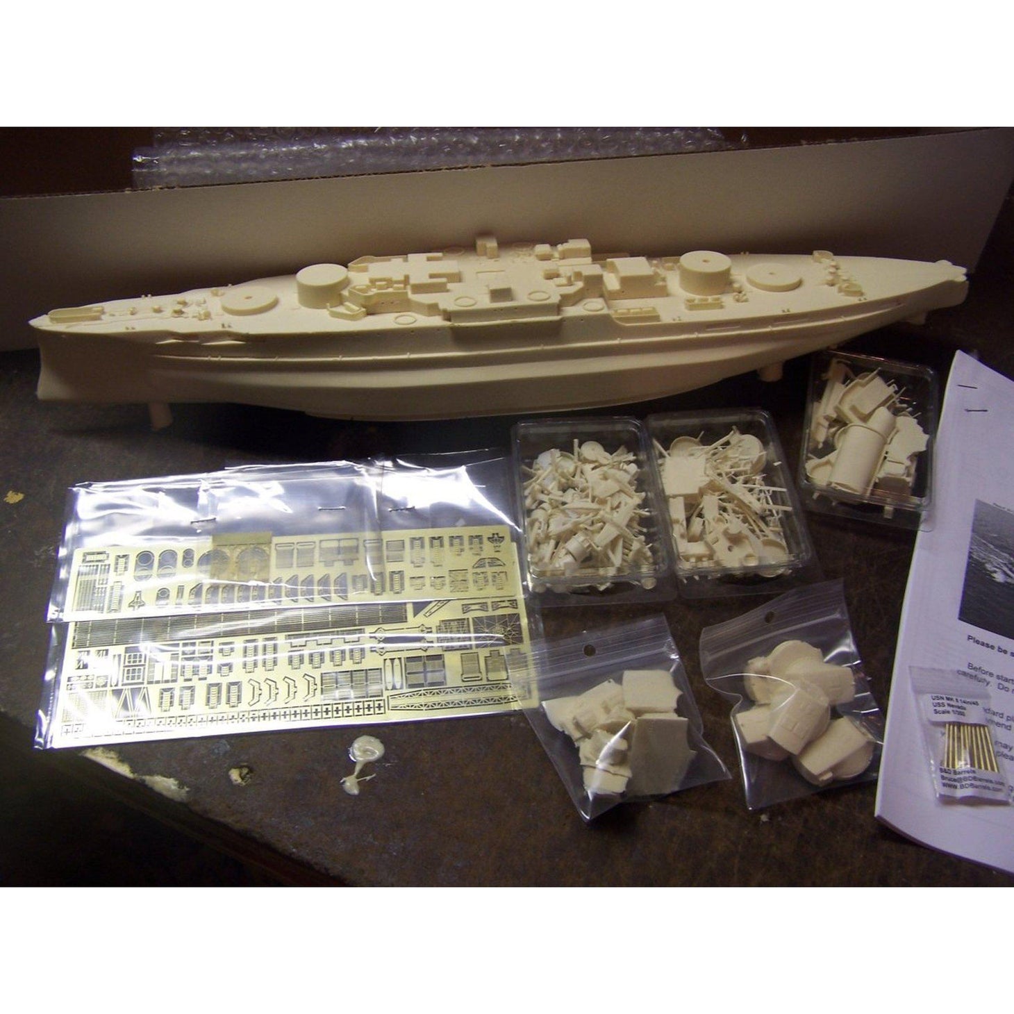 Iron Shipwrights USS Nevada BB36  June 1944  Operation Neptune 1/350 Scale Resin Model Ship Kit 4-073