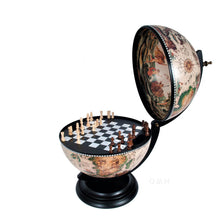 Old Modern White Globe 13 inches with chess holder NG015