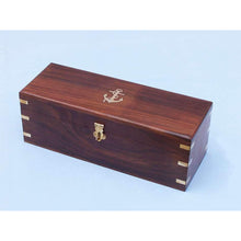 Handcrafted Model Ships Deluxe Class Chrome Admiral's Spyglass Telescope 27 w/ Rosewood Box  FT-0212N