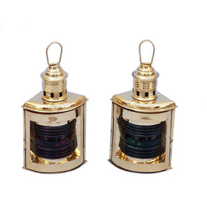Handcrafted Model Ships Solid Brass Port and Starboard Oil Lantern 12 NL-1119-10