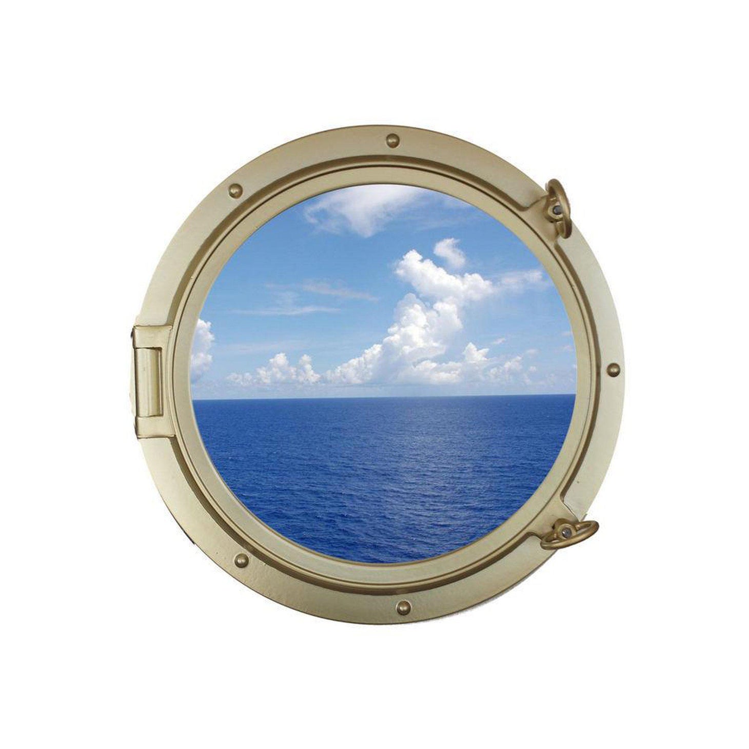 Handcrafted Model Ships Gold Finish Decorative Ship Porthole Window 24 Gold Porthole - 24 - W