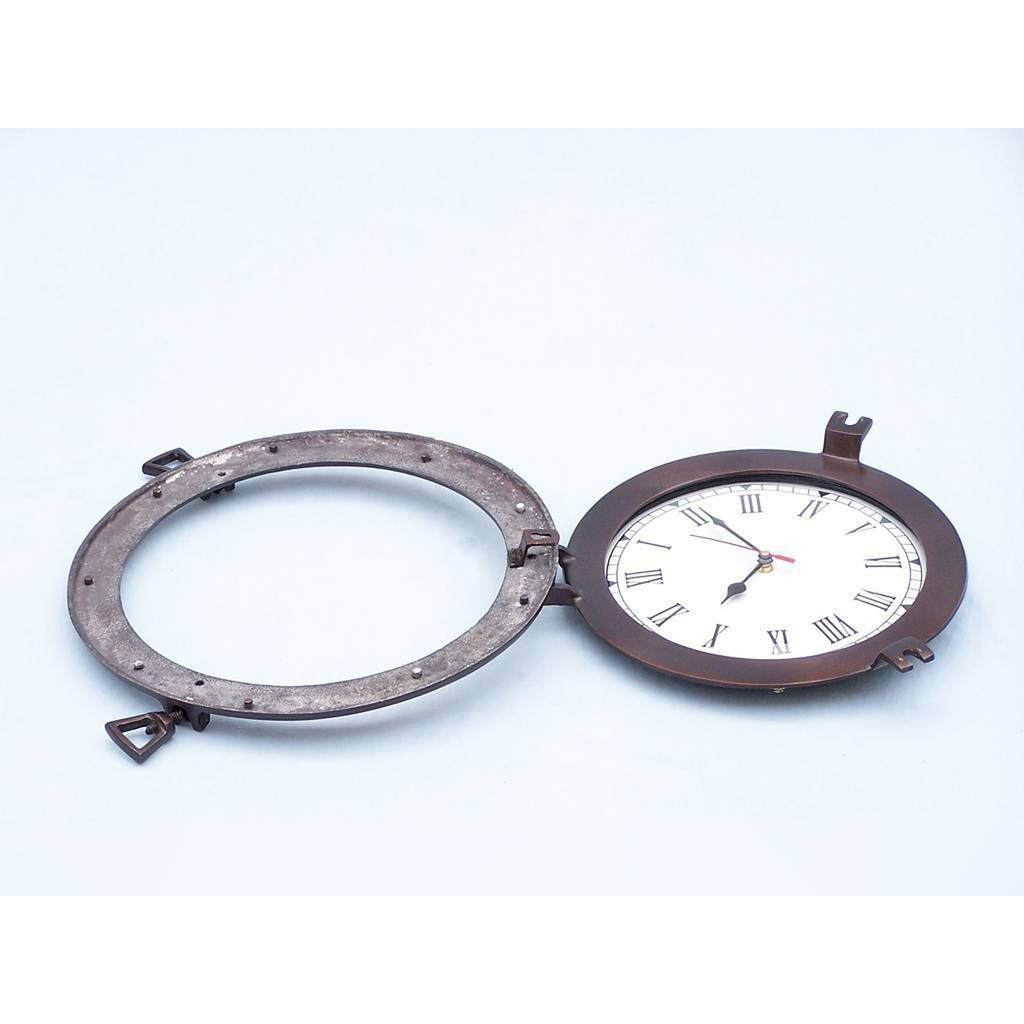 Buy Bronze Decorative Ship Porthole Clock 12" Adama Model Ships