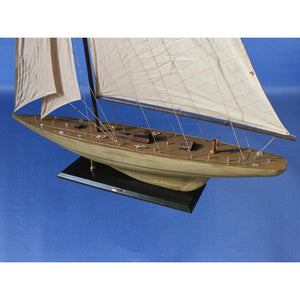 Handcrafted Model Ships Wooden Rustic Intrepid Model Sailboat Decoration 60 R -Intrepid60