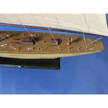 Handcrafted Model Ships Wooden Rustic Intrepid Model Sailboat Decoration 60 R -Intrepid60