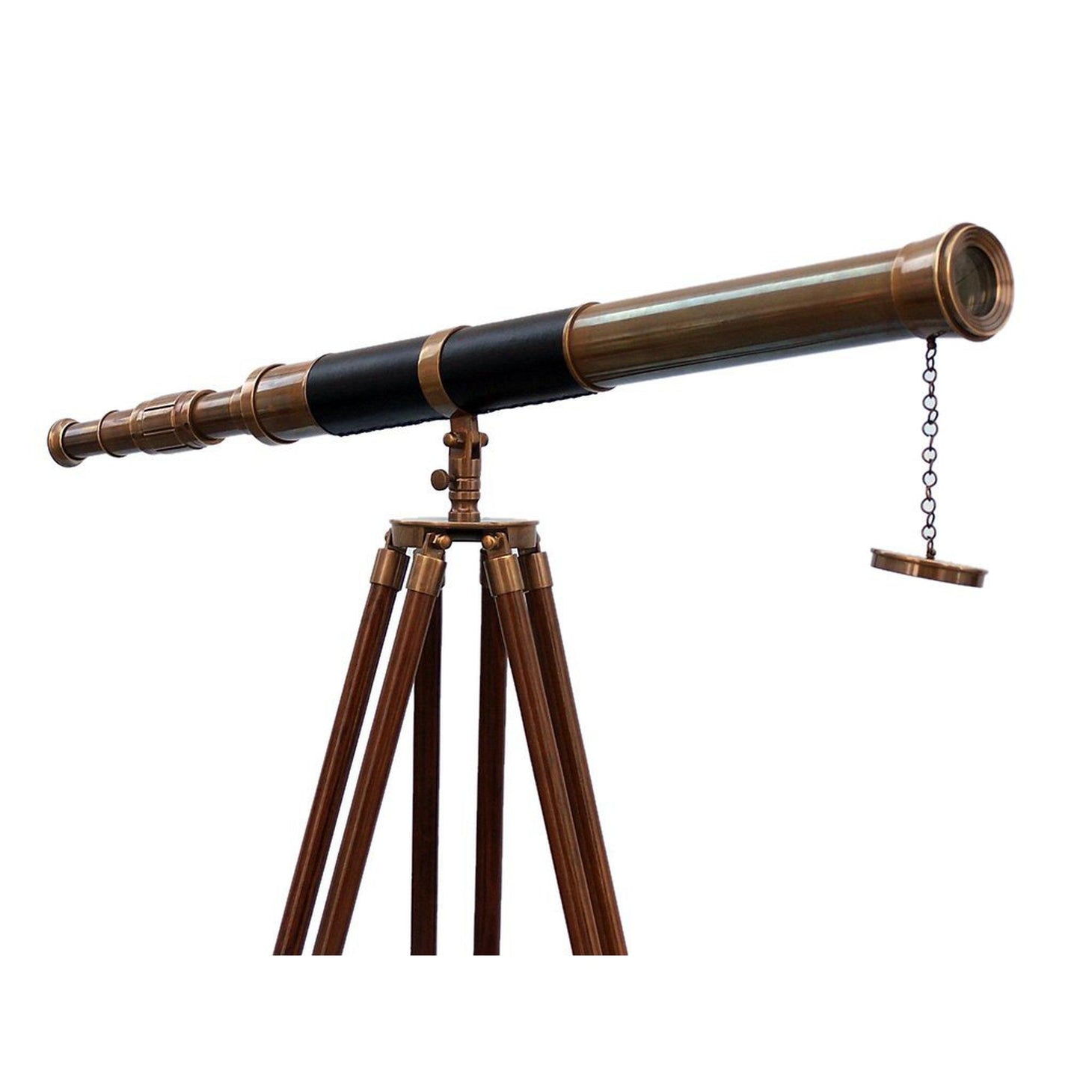 Handcrafted Model Ships Admiral Floor Standing Antique Brass Telescope 60