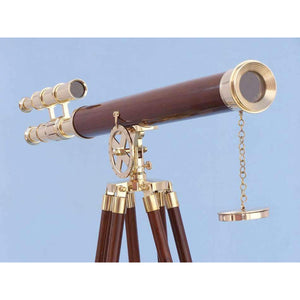Handcrafted Model Ships Floor Standing Solid Brass - Wood Griffith Astro Telescope 64" ST-0124- Wood