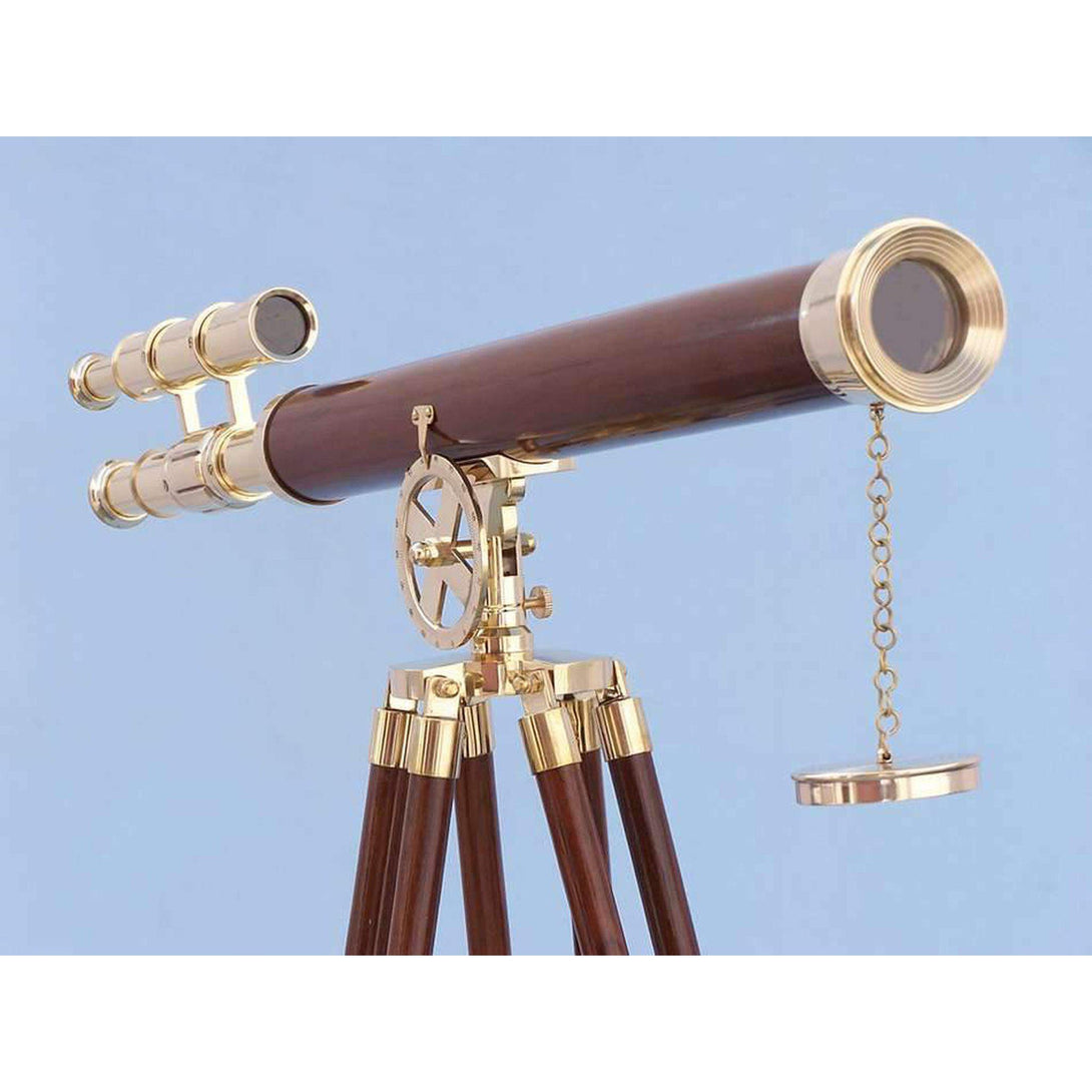 Handcrafted Model Ships Floor Standing Solid Brass - Wood Griffith Astro Telescope 64
