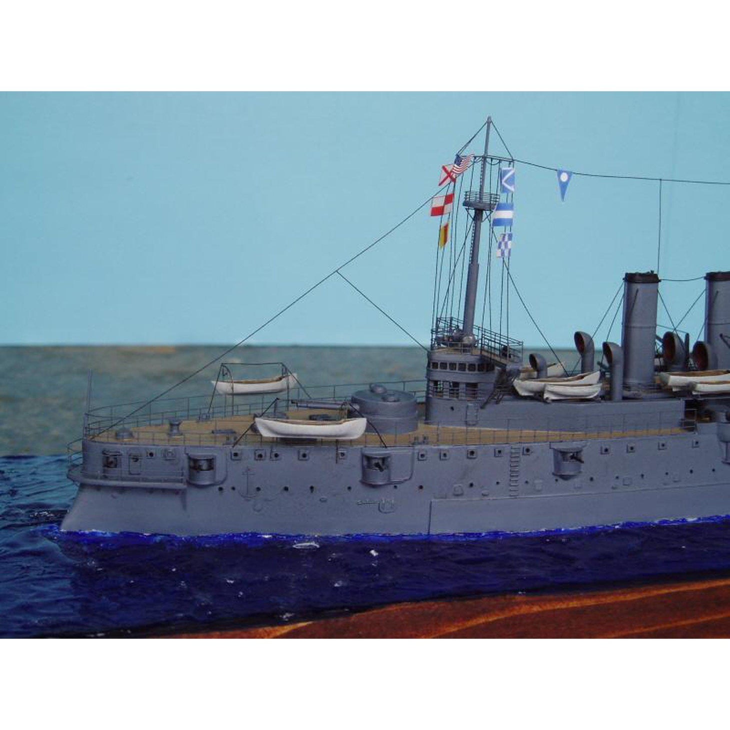 Iron Shipwrights USS New York ACR-2 US Armored Cruiser 1/350 Scale Resin Model Ship Kit 4-151