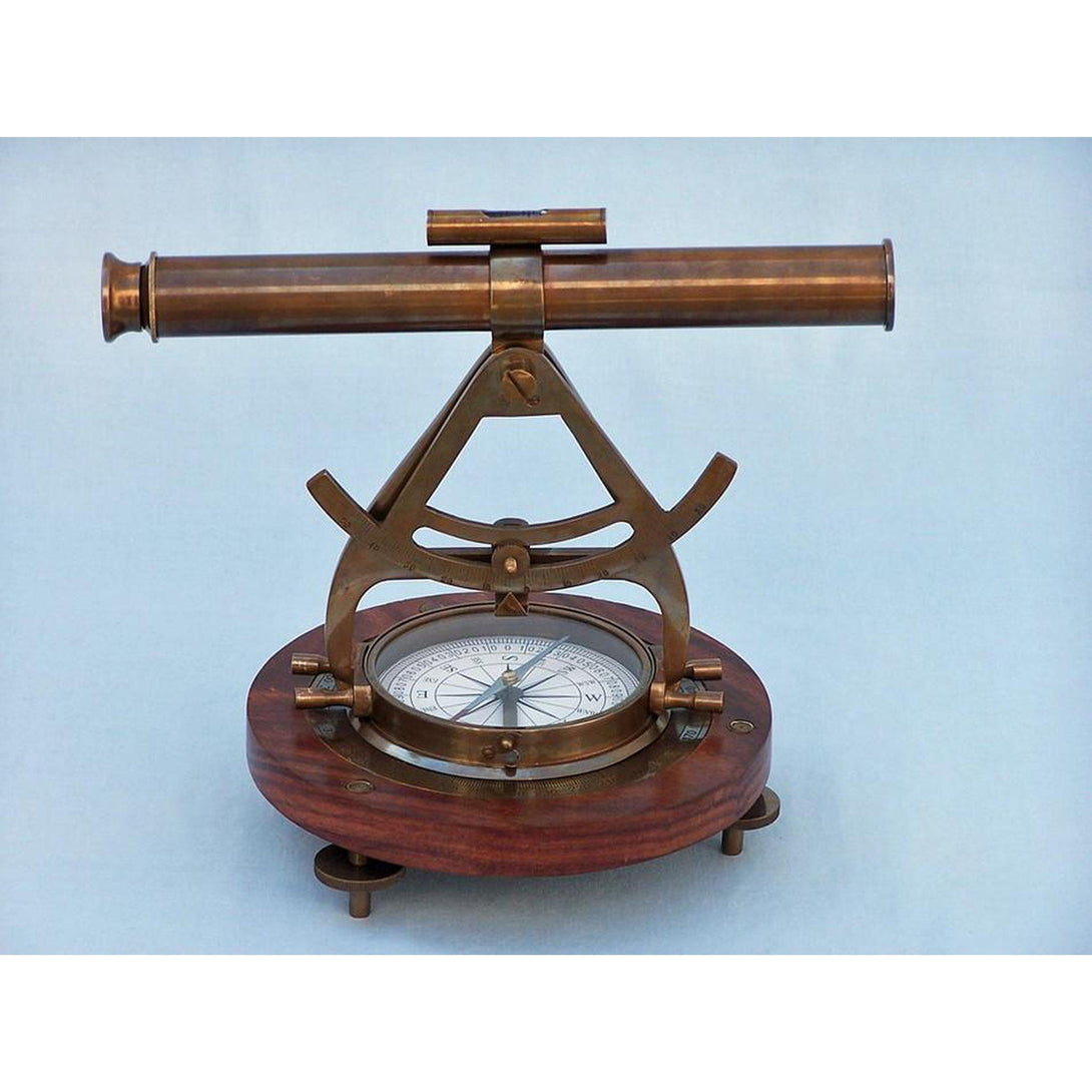 Handcrafted Model Ships Antique Brass Alidade Compass 14