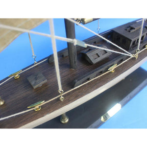 Handcrafted Model Ships Wooden Vintage Intrepid Limited Model Sailboat Decoration 35" INT-R-35-RUSTIC