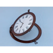 Handcrafted Model Ships Antique Copper Deluxe Class Porthole Clock 20" WC-1447-20-AC