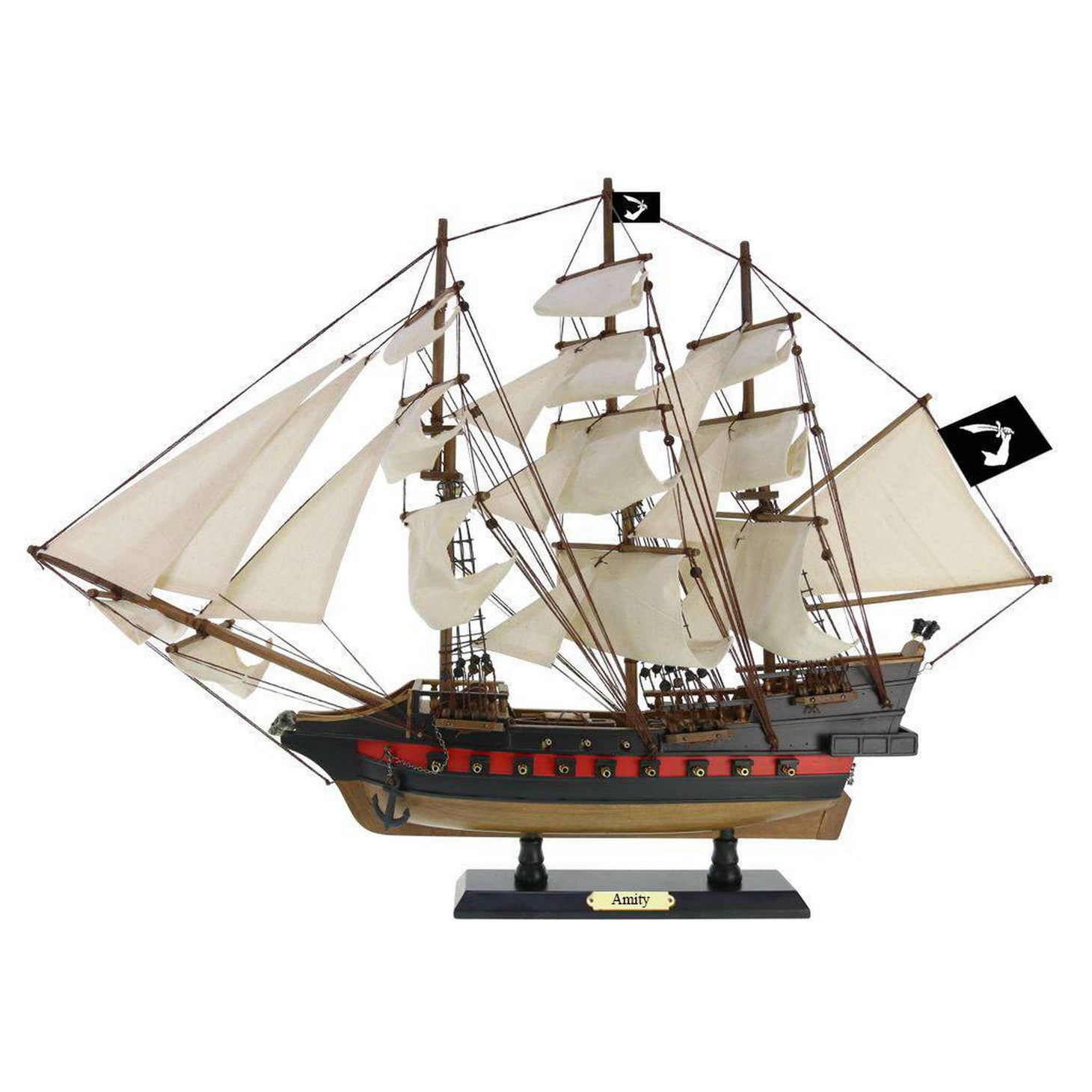 Handcrafted Model Ships Wooden Thomas Tew's Amity White Sails Limited Model Pirate Ship 26 Amity-26-White-Sails