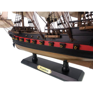 Handcrafted Model Ships Wooden Fearless White Sails Limited Model Pirate Ship 26" Fearless-26-White-Sails