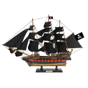 Handcrafted Model Ships Wooden Caribbean Pirate Black Sails Limited Model Pirate Ship 26" Caribbean-Pirate-26-Black-Sails