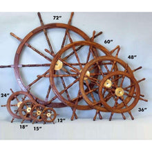 Handcrafted Model Ships Deluxe Class Wood and Brass Decorative Ship Wheel 30 SW-1715