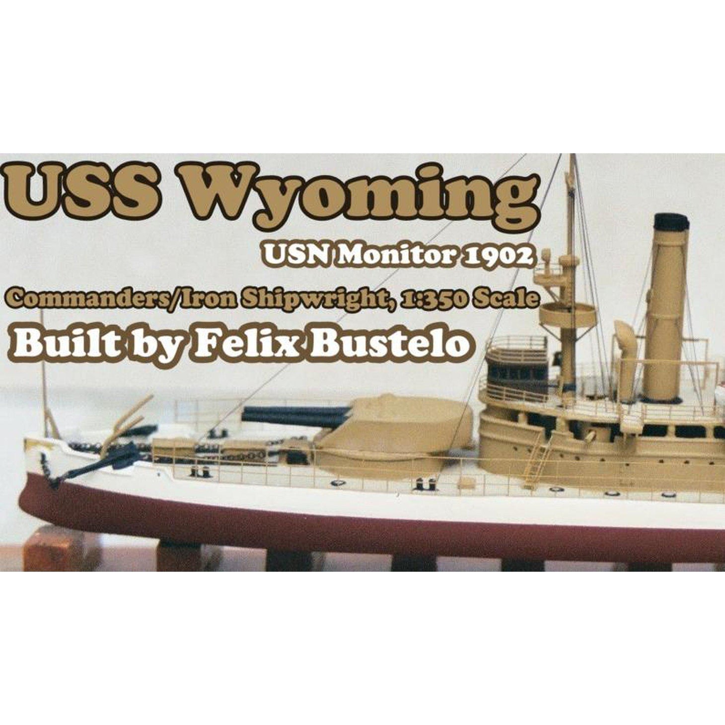 Iron Shipwrights USS Florida BM-7  Arkansas Class Monitor 1902 1/350 Scale Resin Model Ship Kit 4-163